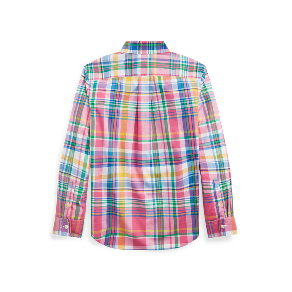 Pink Multi Plaid Cotton Poplin Shirt Boys 8-20 2