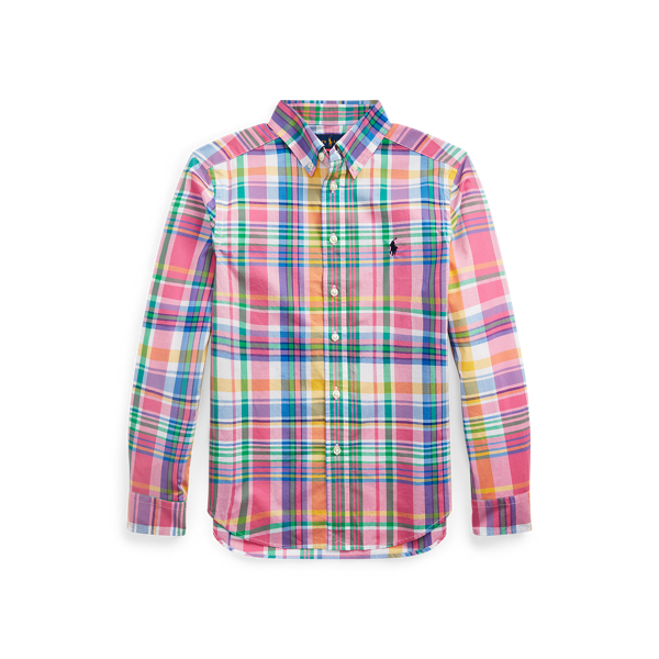 Plaid Cotton Poplin Shirt Boys 6-14 Years 1