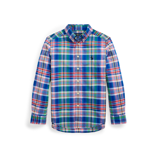 Plaid Cotton Poplin Shirt Boys 6-14 Years 1