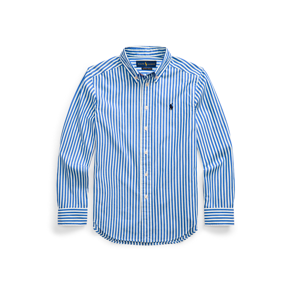 Striped Cotton Poplin Shirt Boys 6-14 Years 1
