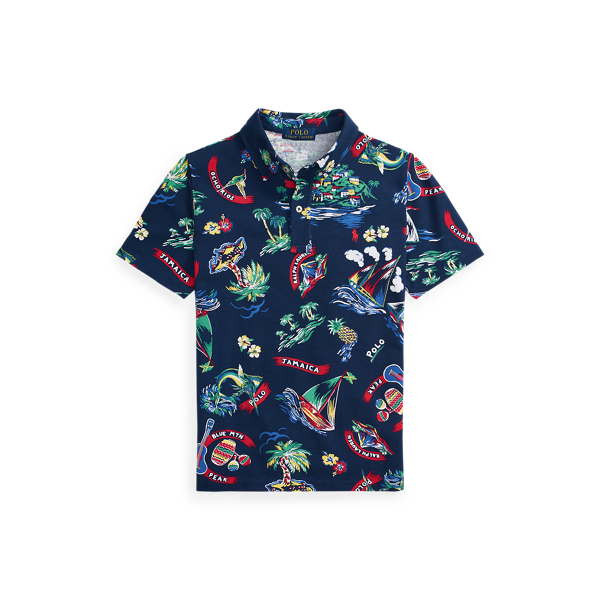 Tropical Cotton Mesh Polo Boys 6-14 Years 1