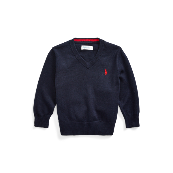 Cotton V-Neck Jumper Baby Boy 1