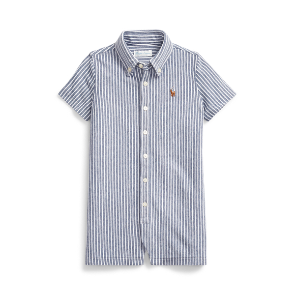 Knit Cotton Oxford Shortall Baby Boy 1
