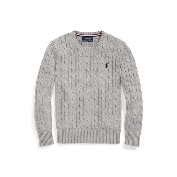 Cable-Knit Cotton Sweater Boys 6-14 Years em 1