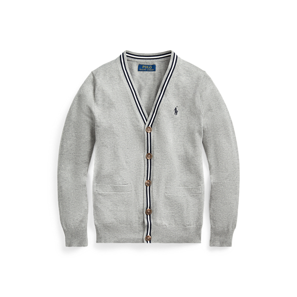 Cotton V-Neck Cardigan Boys 6-14 Years 1