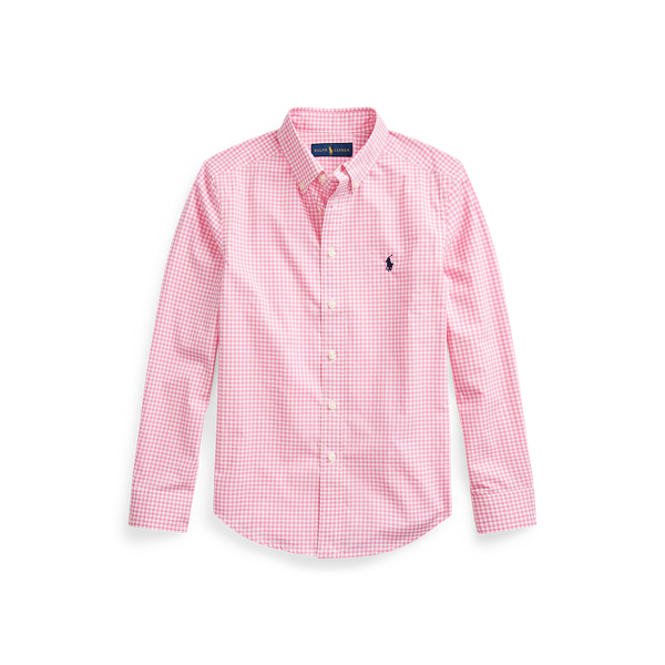 Ginganhemd aus Baumwollpopeline Boys 6-14 Years in 1