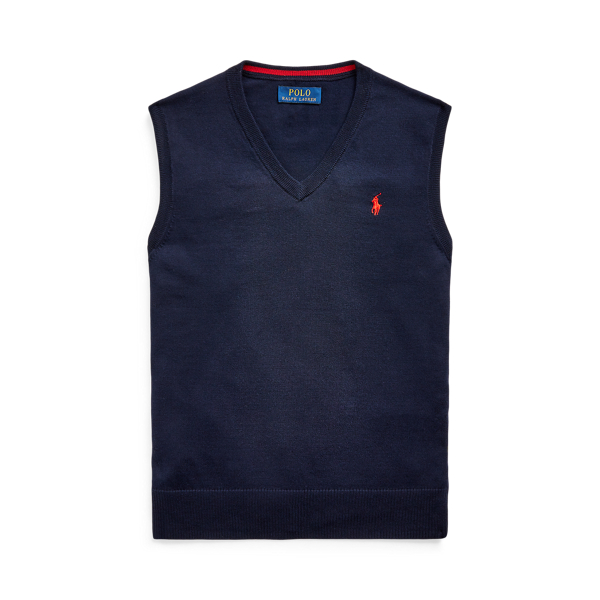 Cotton V-Neck Sleeveless Jumper Boys 1.5-6 Years 1