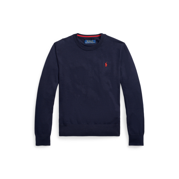 Rundhalspullover aus Baumwolle Boys 6-14 Years in 1