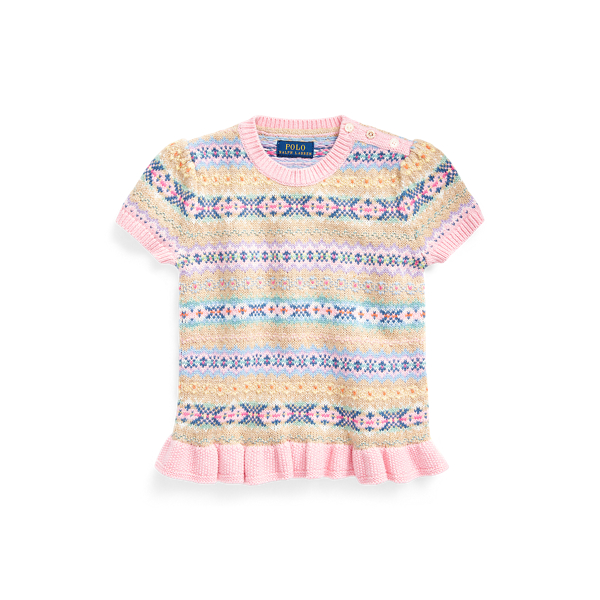 Fair Isle Cotton Jumper Girls 1.5-6.5 Years 1