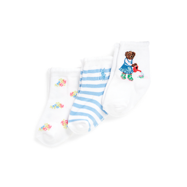 Gardening Bear Sock 3-Pack Baby Girl 1