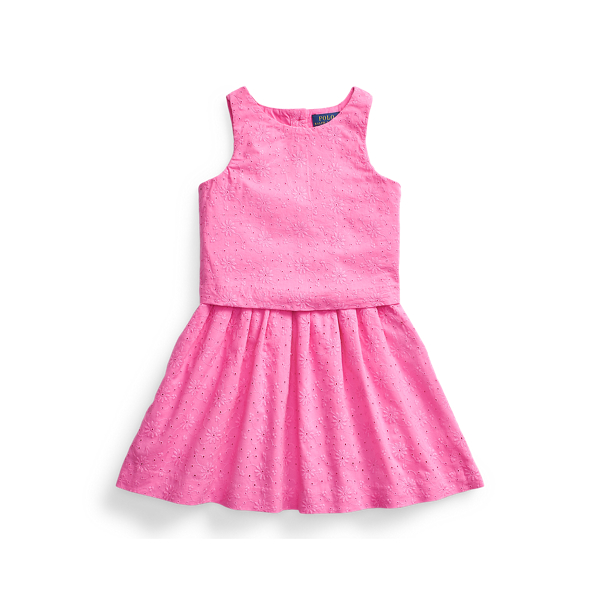 Eyelet Cotton Top & Skirt Girls 1.5-6.5 Years 1
