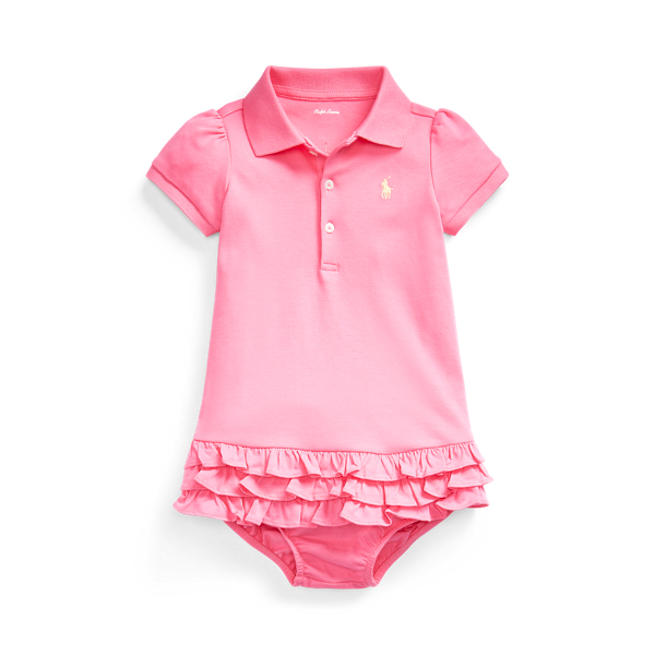 Robe Polo volant&eacute;e et bloomer Baby Girl en 1
