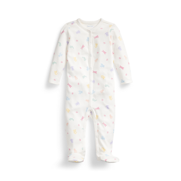Tutina in cotone con stampa Baby Girl in 1