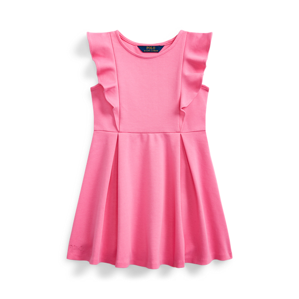 Ruffled Stretch Ponte Dress Girls 1.5-6.5 Years 1