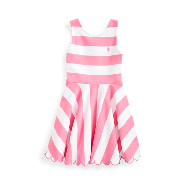 Striped Stretch Ponte Dress Girls 1.5-6.5 Years 1