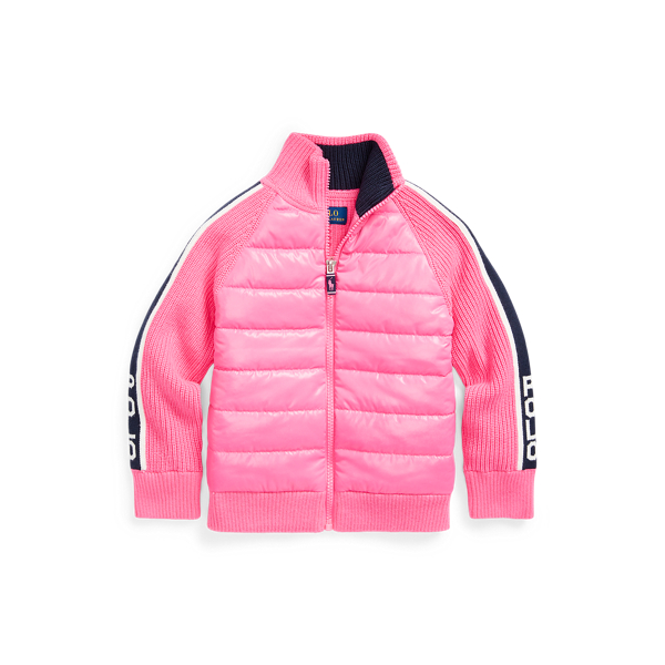 Cotton-Blend Hybrid Jacket Girls 1.5-6.5 Years 1