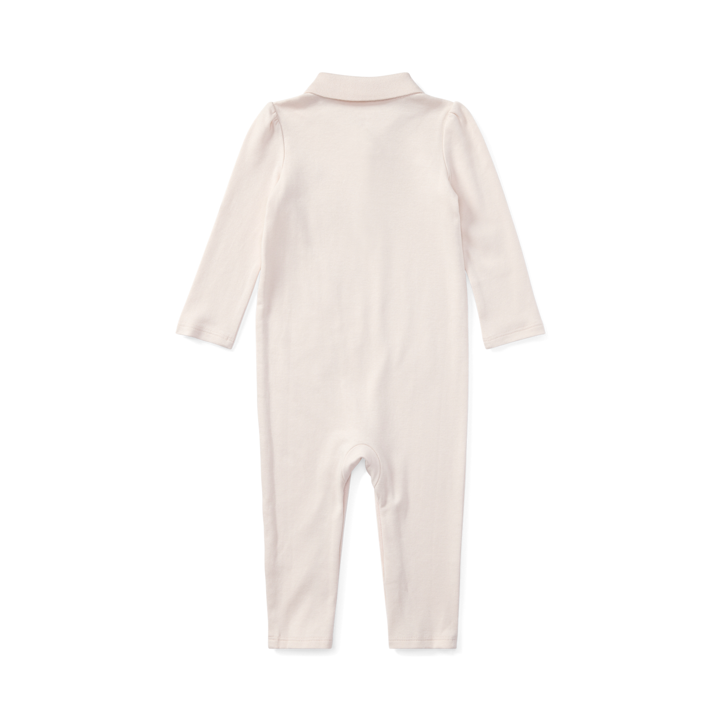 Детский комбинезон Ralph Lauren Cotton Interlock Polo Coverall, цвет: Розовый — фото 1