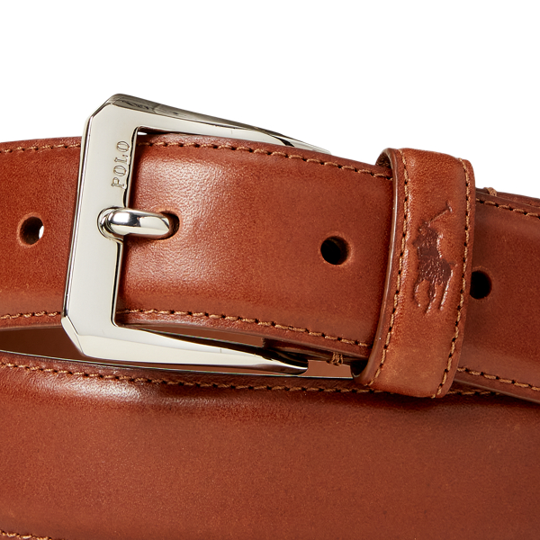Cintur&oacute;n de suave piel de becerro Polo Ralph Lauren en Brown 2