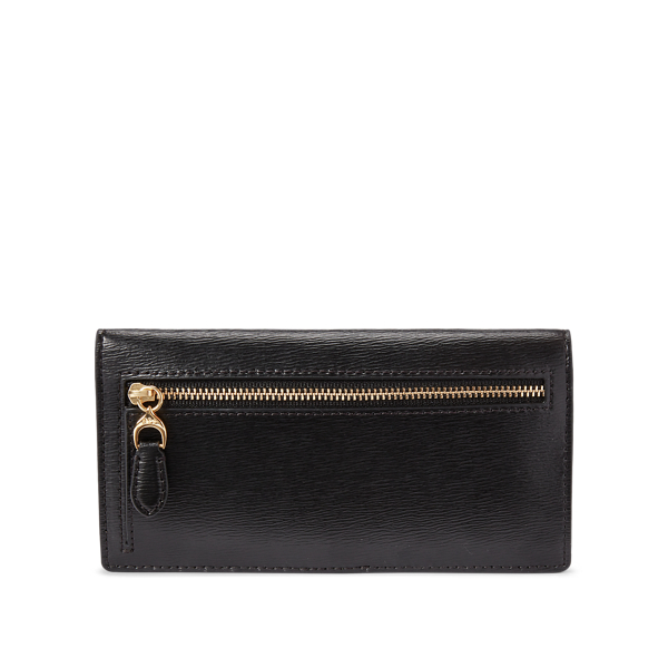 Black Saffiano Slim Leather Wallet Lauren 2