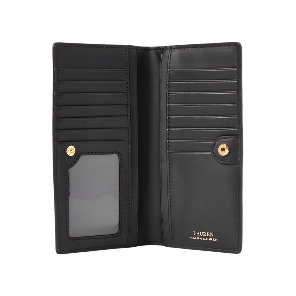 Black Saffiano Slim Leather Wallet Lauren 3