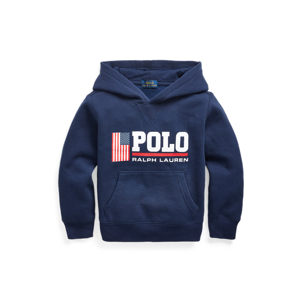 Sudadera de felpa con capucha, logotipo y bandera