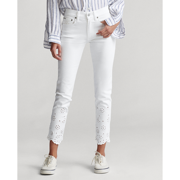 White Tompkins Skinny Crop Jeans Polo Ralph Lauren 4