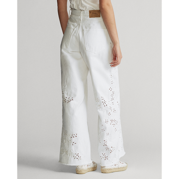 White BB Wide-Leg Crop Jeans Polo Ralph Lauren 5