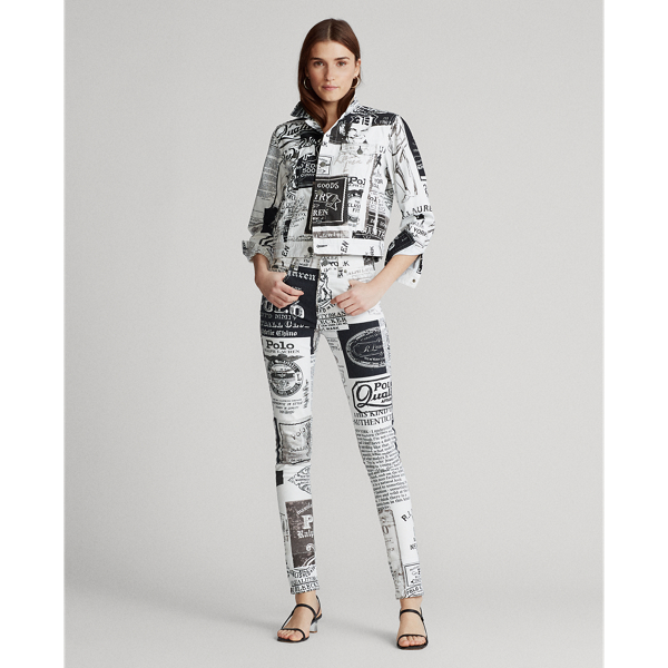Newspaper Print Graphic-Print Denim Jacket Polo Ralph Lauren 3