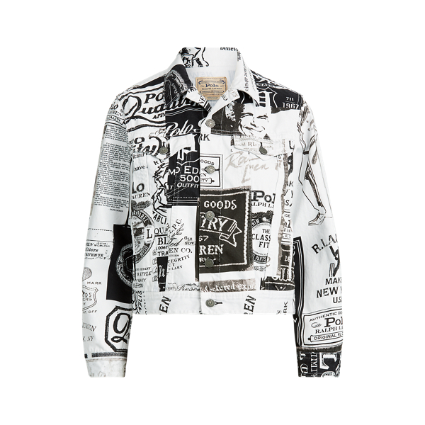 Graphic-Print Denim Jacket Polo Ralph Lauren 1