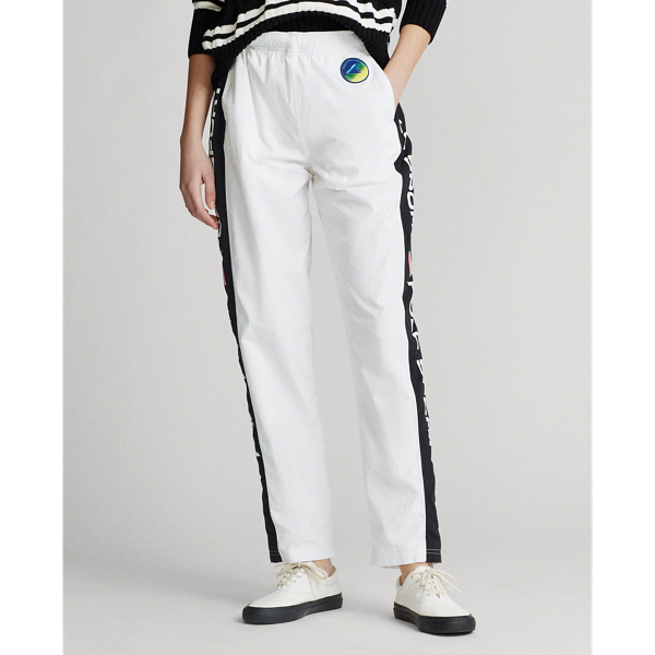 Ceramic White/Polo Black Stripe-Trim Tracksuit Trouser Polo Ralph Lauren 3