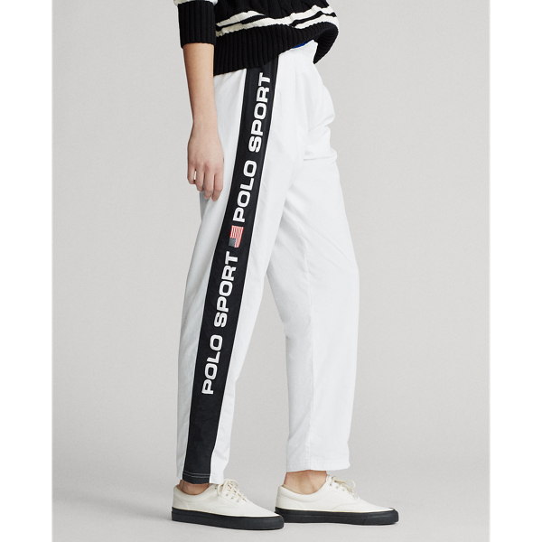 Ceramic White/Polo Black Stripe-Trim Tracksuit Trouser Polo Ralph Lauren 4