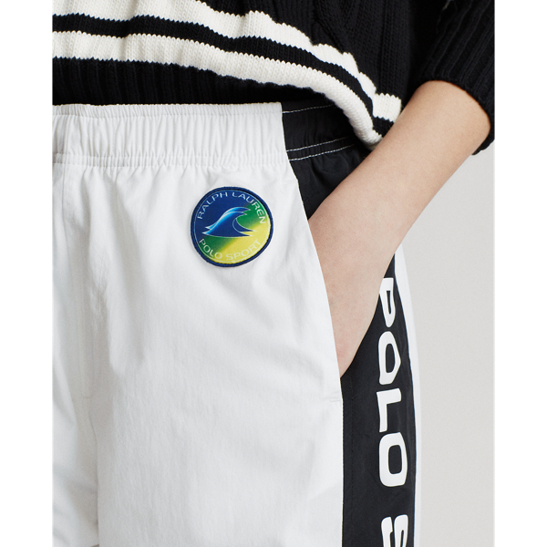 Ceramic White/Polo Black Stripe-Trim Tracksuit Trouser Polo Ralph Lauren 6