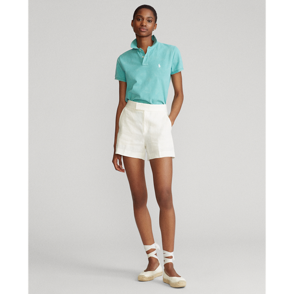 Deep Seafoam Classic Fit Frayed Polo Shirt Polo Ralph Lauren 3