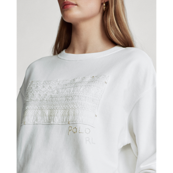 White Flag Fleece Sweatshirt Polo Ralph Lauren 5