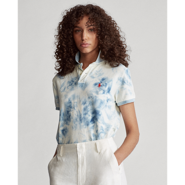 Indigo Tie-Dye Polo Shirt for Women Ralph Lauren® AD