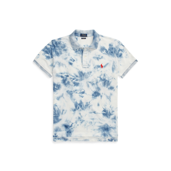 Indigo Tie Dye Polo Shirt for Women Ralph Lauren CH