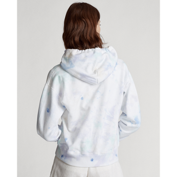 Pastel Paintsplatter Tie-Dye Fleece Hoodie Polo Ralph Lauren 4