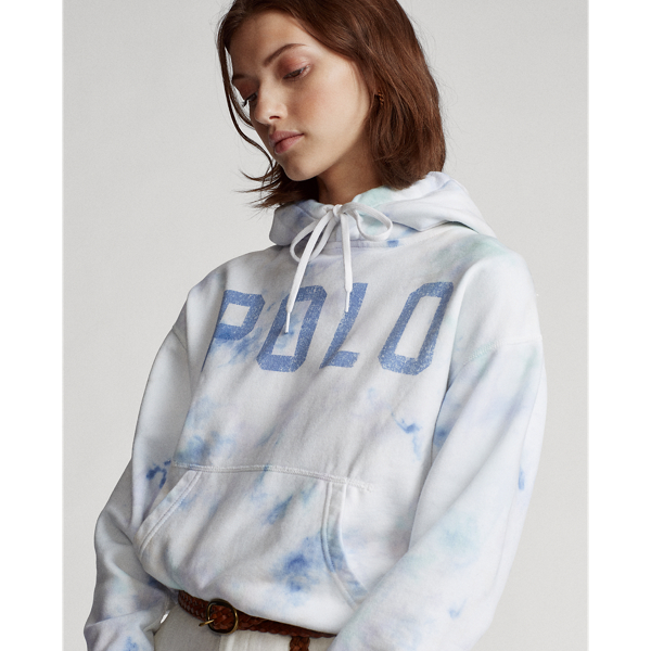 Pastel Paintsplatter Tie-Dye Fleece Hoodie Polo Ralph Lauren 5