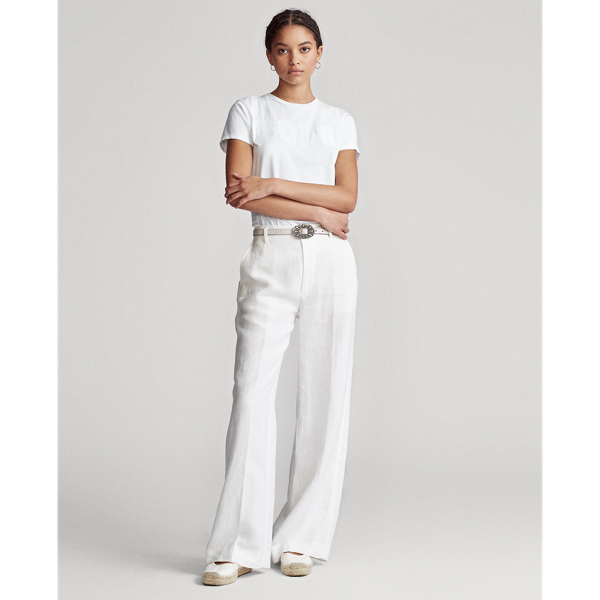 White Polo Cotton Jersey Tee Polo Ralph Lauren 3