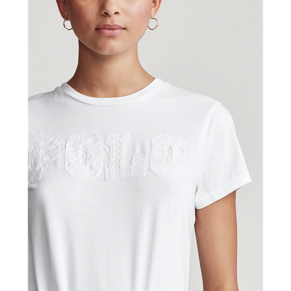 White Polo Cotton Jersey Tee Polo Ralph Lauren 5