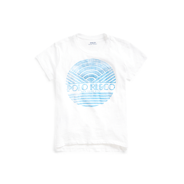 White Cotton Jersey Graphic Tee Polo Ralph Lauren 2