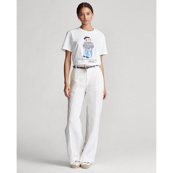 White Polo Bear Crewneck Tee Polo Ralph Lauren 3