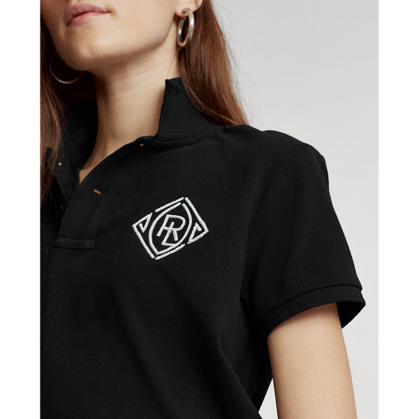 Black Classic Fit Beaded Polo Shirt Polo Ralph Lauren 5