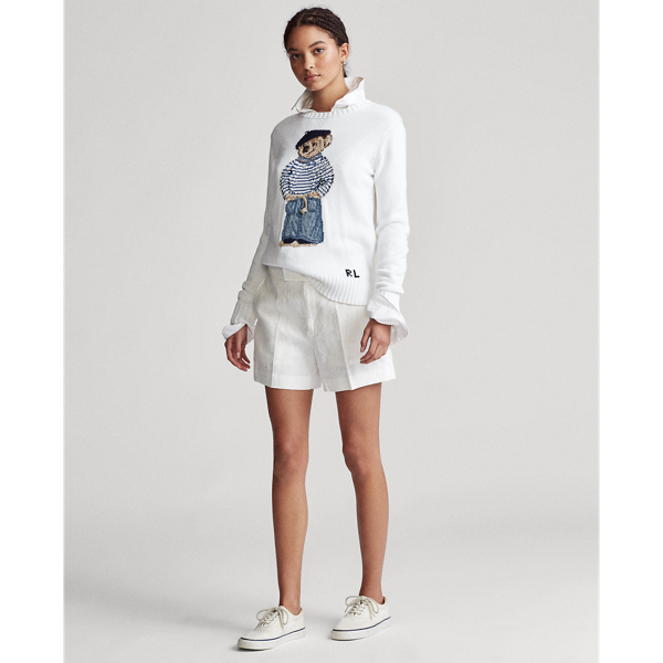 White Polo Bear Cotton Jumper Polo Ralph Lauren 3