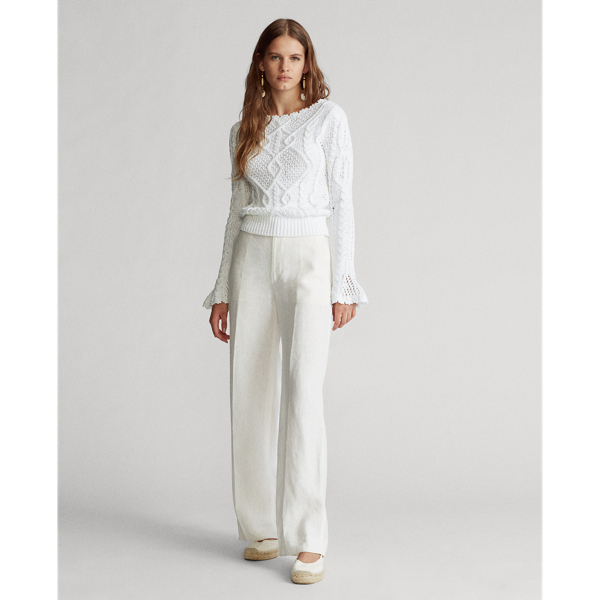 White Aran-Knit Jumper Polo Ralph Lauren 3