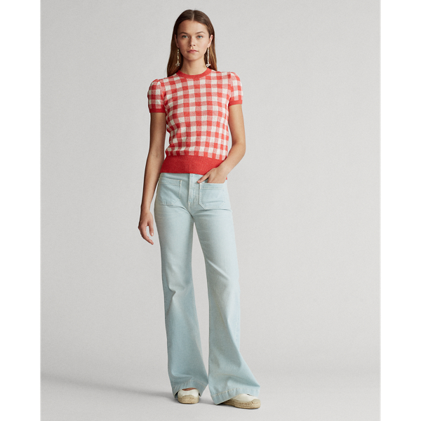 Pink Multi Gingham Short-Sleeve Jumper Polo Ralph Lauren 3