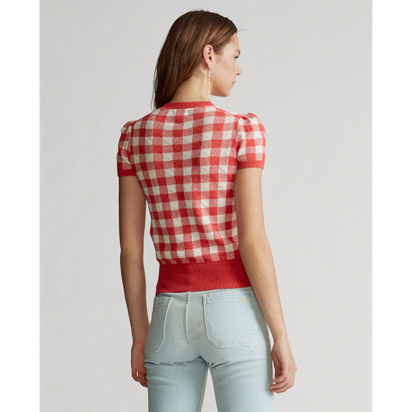 Pink Multi Gingham Short-Sleeve Jumper Polo Ralph Lauren 4