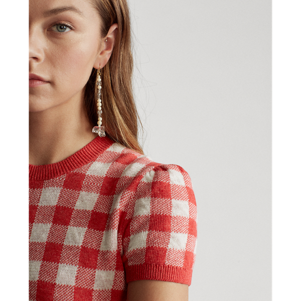 Pink Multi Gingham Short-Sleeve Jumper Polo Ralph Lauren 5