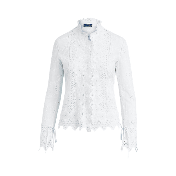 Embroidered Eyelet Shirt Polo Ralph Lauren 1