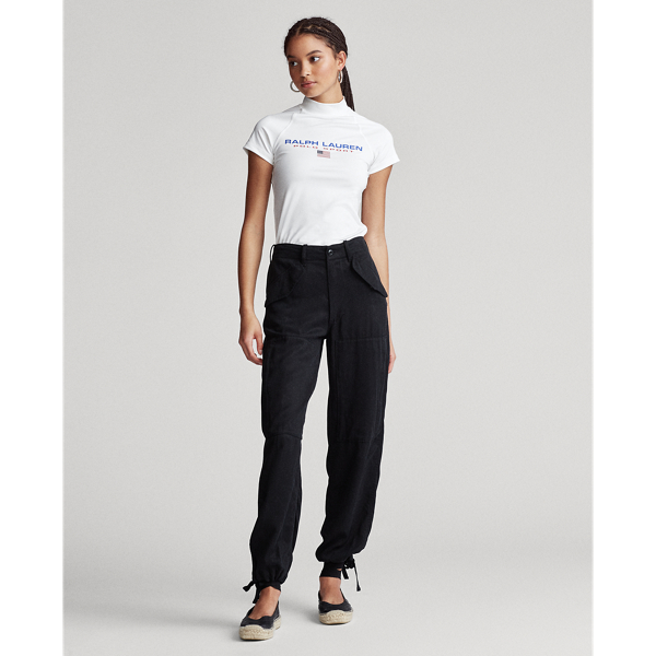 White Polo Sport Cropped Tee Polo Ralph Lauren 3